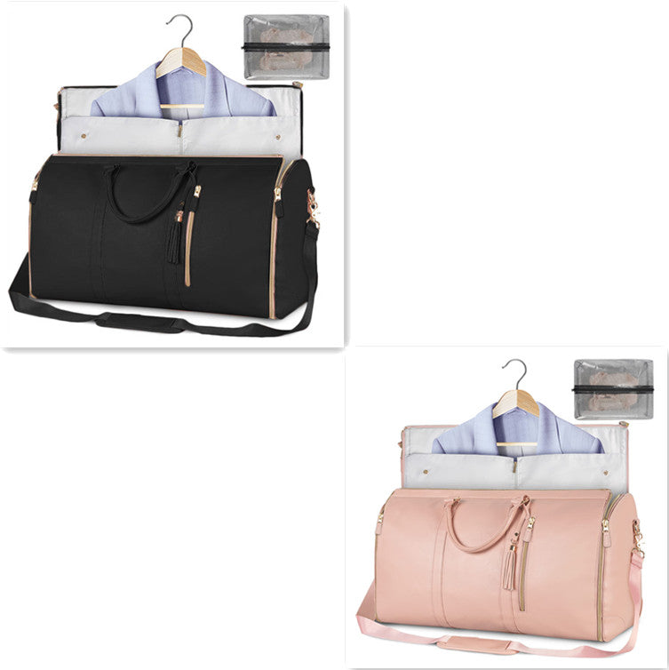 Large Capacity Women’s Travel Duffle Bag – Waterproof Folding Suit & Clothes Tote with Dry/Wet Separation - Glowify