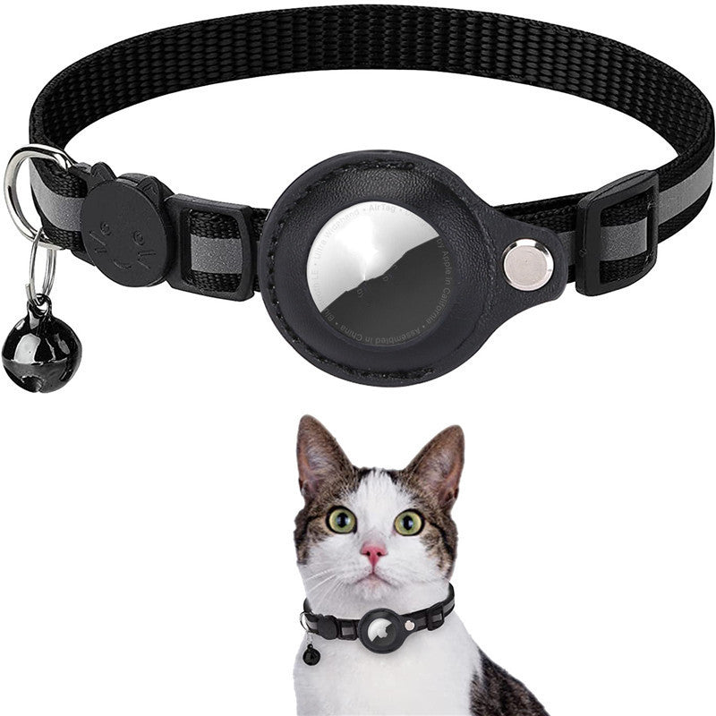 Reflective Waterproof Airtag Collar with Holder – Nylon Protective Air Tag Case for Dogs & Cats - Glowify
