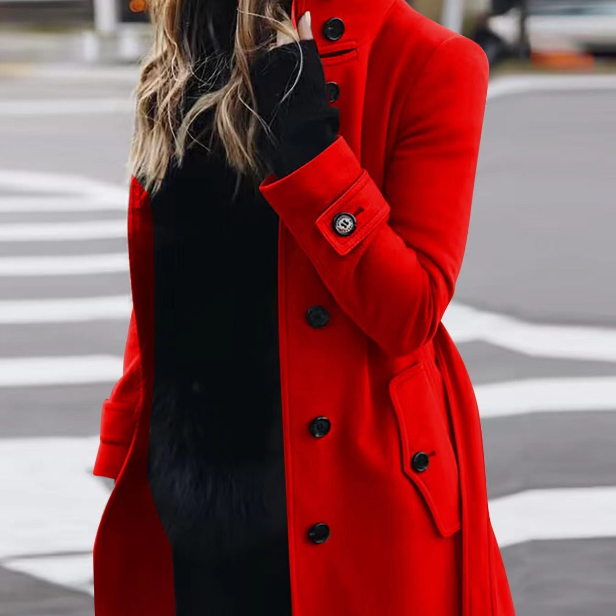 Glowify Elegant Slim-Fit Women’s Long Coat – Everyday Comfort & Style - Glowify