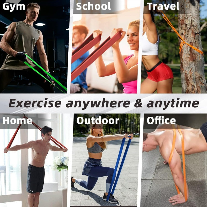 Heavy-Duty Resistance Bands Set – Assisted Pull-Up & Full-Body Latex Workout Bands for Home & Gym