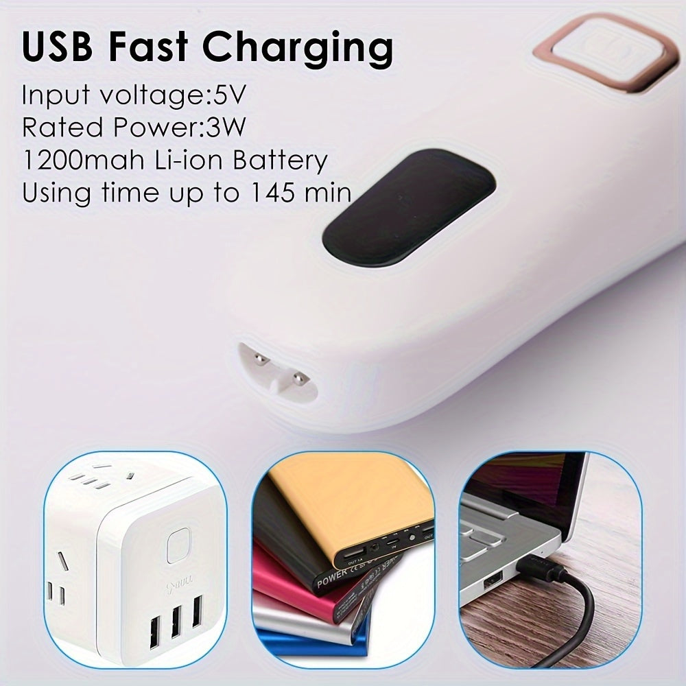 Electric Foot Grinder - Rechargeable Callus Remover with 3 Roller Heads | Professional Pedicure Kit