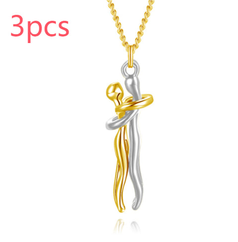 Hug Me Close Couple Necklace – Symbolic Embrace Pendant for Love, Connection & Togetherness - Glowify