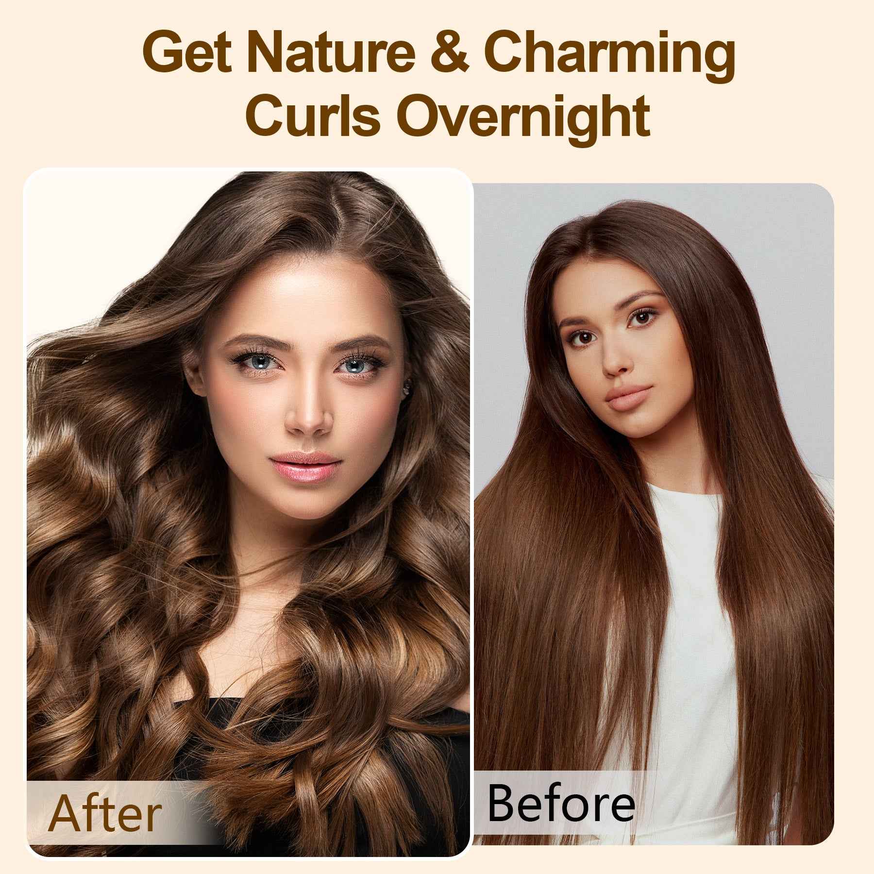 Satin Heatless Hair Curler – Overnight Soft Waves & Natural Curls (No Heat) - Glowify
