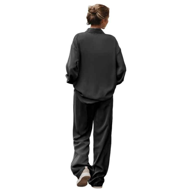 Women’s Casual Long Suit Set – Minimalist Elegant Commuter Two-Piece Outfit - Glowify