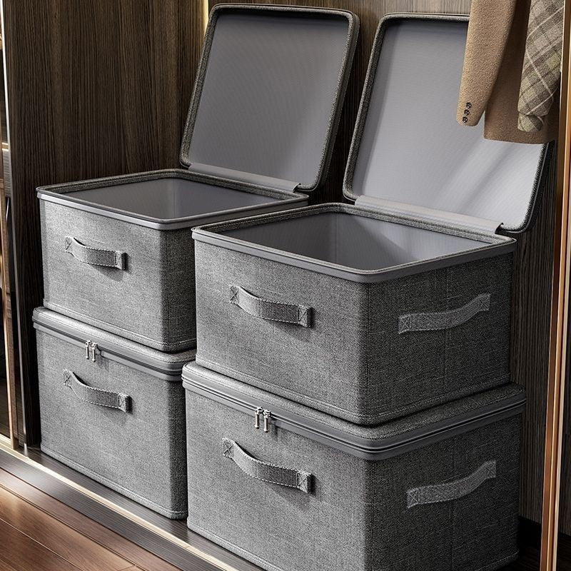 Home Fabric Extra-Large Wardrobe Storage Basket – Foldable Nordic Clothing Organizer (Dust & Moisture Proof) - Glowify