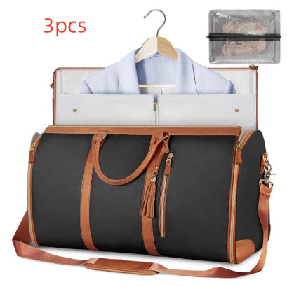 Large Capacity Women’s Travel Duffle Bag – Waterproof Folding Suit & Clothes Tote with Dry/Wet Separation - Glowify