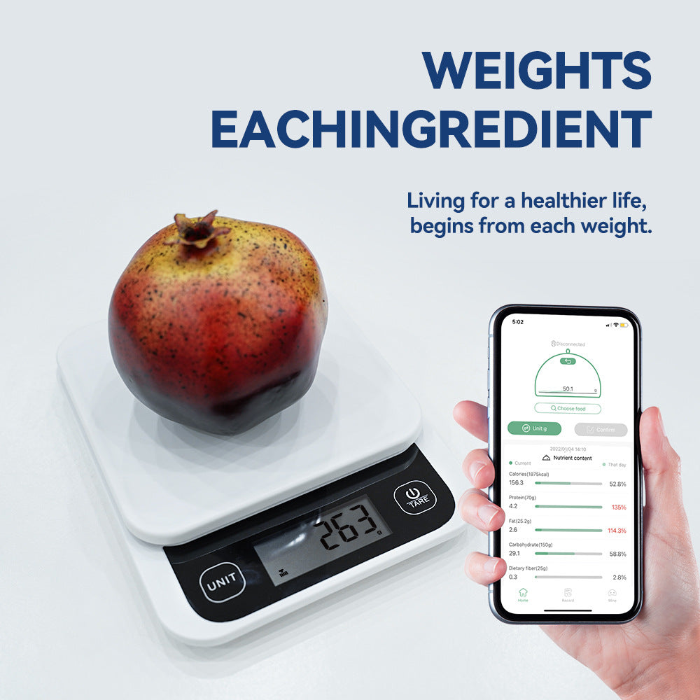 Smart Kitchen Scale with Nutrition Calculator & Calorie Tracker - Glowify