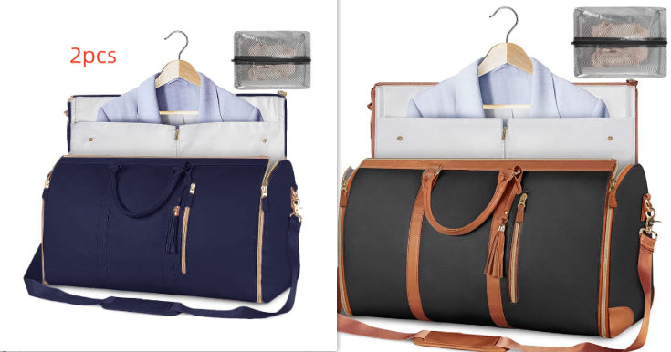 Large Capacity Women’s Travel Duffle Bag – Waterproof Folding Suit & Clothes Tote with Dry/Wet Separation - Glowify