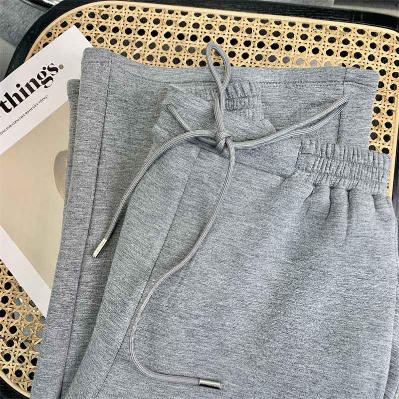 Elite Comfort Grey Cotton Two-Piece Sportswear Set – Casual Jacket & Pants Outfit - Glowify