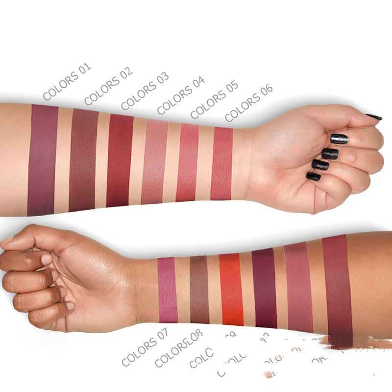 12-Color Matte Lip Gloss Set – Long-Lasting, Lightweight Finish - Glowify