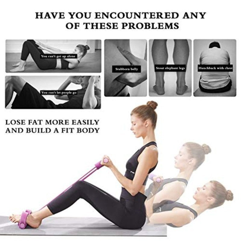 Multi-Function 6-Tube Pedal Resistance Band – Full Body Home Workout Trainer - Glowify