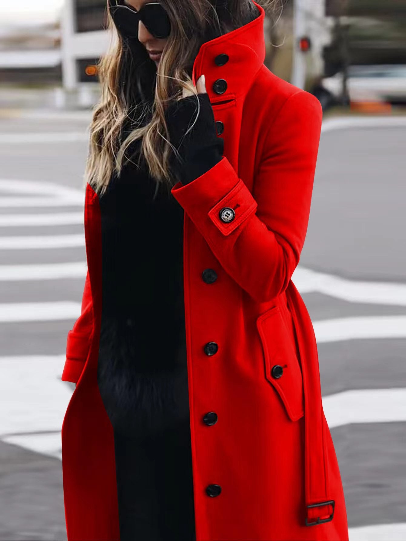 Glowify Elegant Slim-Fit Women’s Long Coat – Everyday Comfort & Style - Glowify