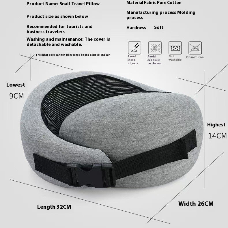 Soft Memory Foam Travel Neck Pillow – U-Shape Adjustable Support for Plane, Car & Office Naps - Glowify