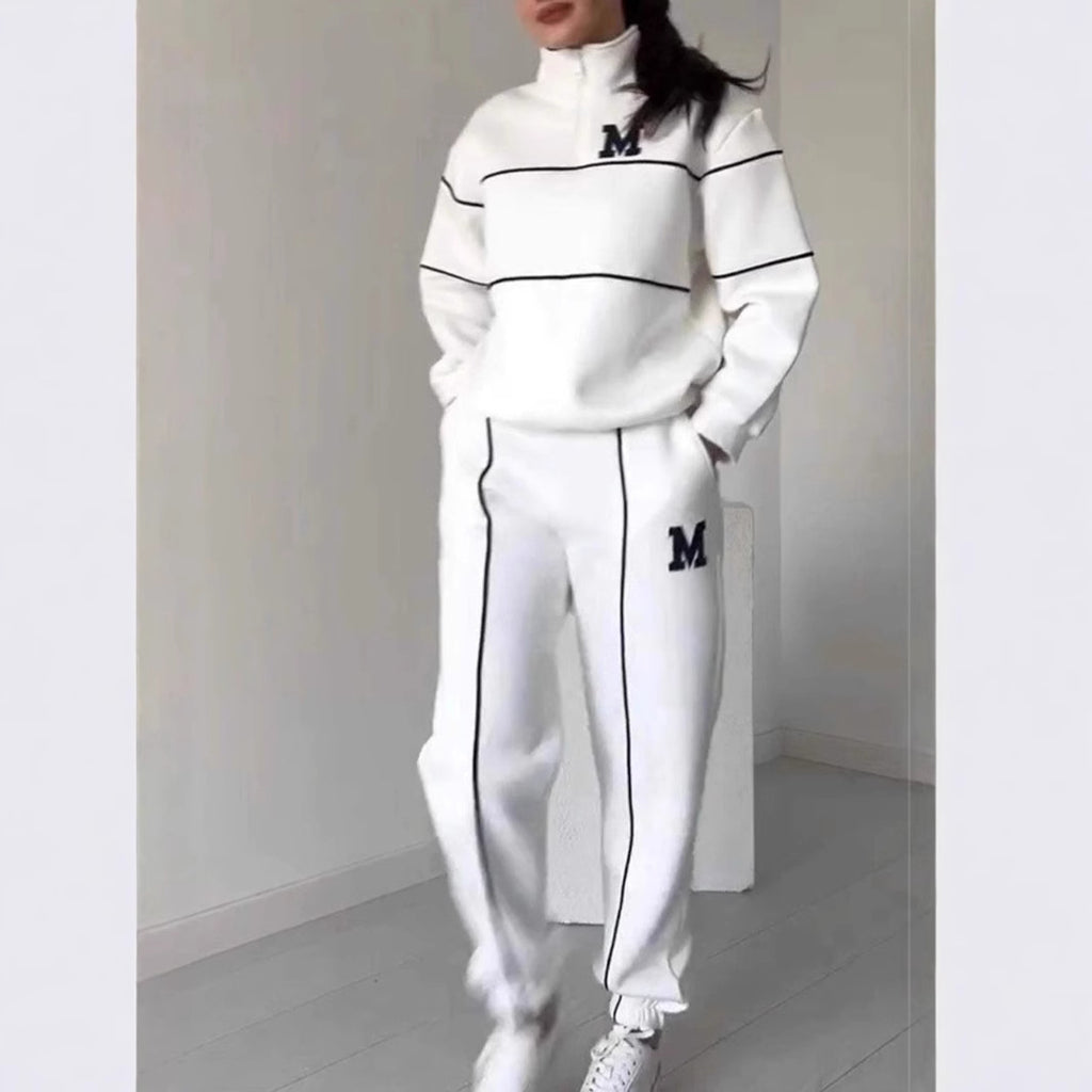 Women’s 2-Piece Lounge Sweatsuit Set – Pullover Sweatshirt & Baggy Sweatpants with Pockets - Glowify
