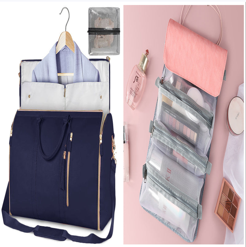 Large Capacity Women’s Travel Duffle Bag – Waterproof Folding Suit & Clothes Tote with Dry/Wet Separation - Glowify