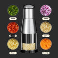 Manual Garlic Crusher & Onion Chopper – Stainless Steel Vegetable Press Kitchen Gadget - Glowify