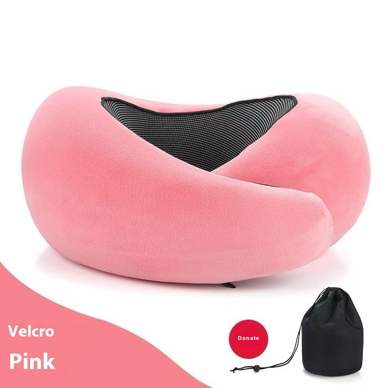Soft Memory Foam Travel Neck Pillow – U-Shape Adjustable Support for Plane, Car & Office Naps - Glowify