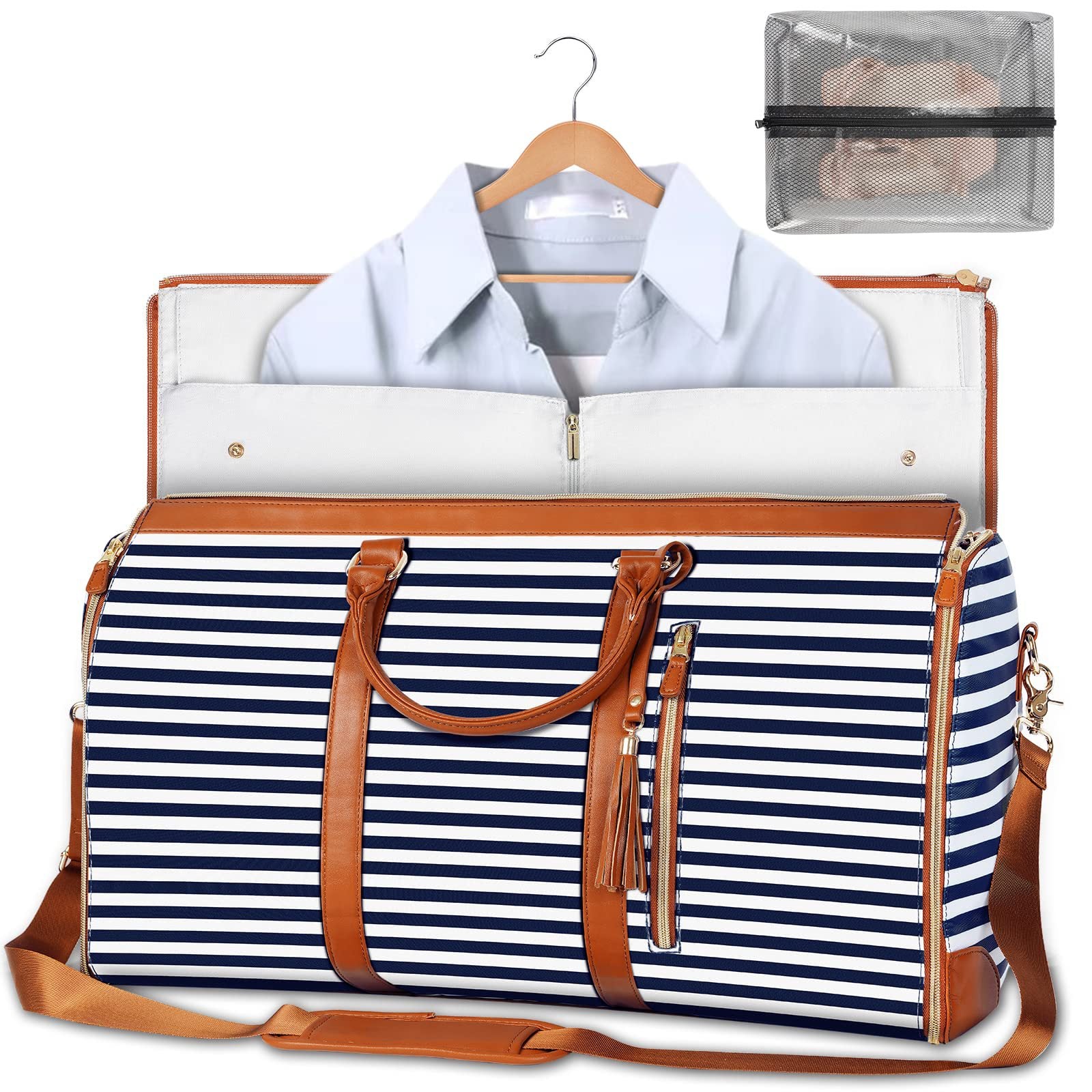 Large Capacity Women’s Travel Duffle Bag – Waterproof Folding Suit & Clothes Tote with Dry/Wet Separation - Glowify