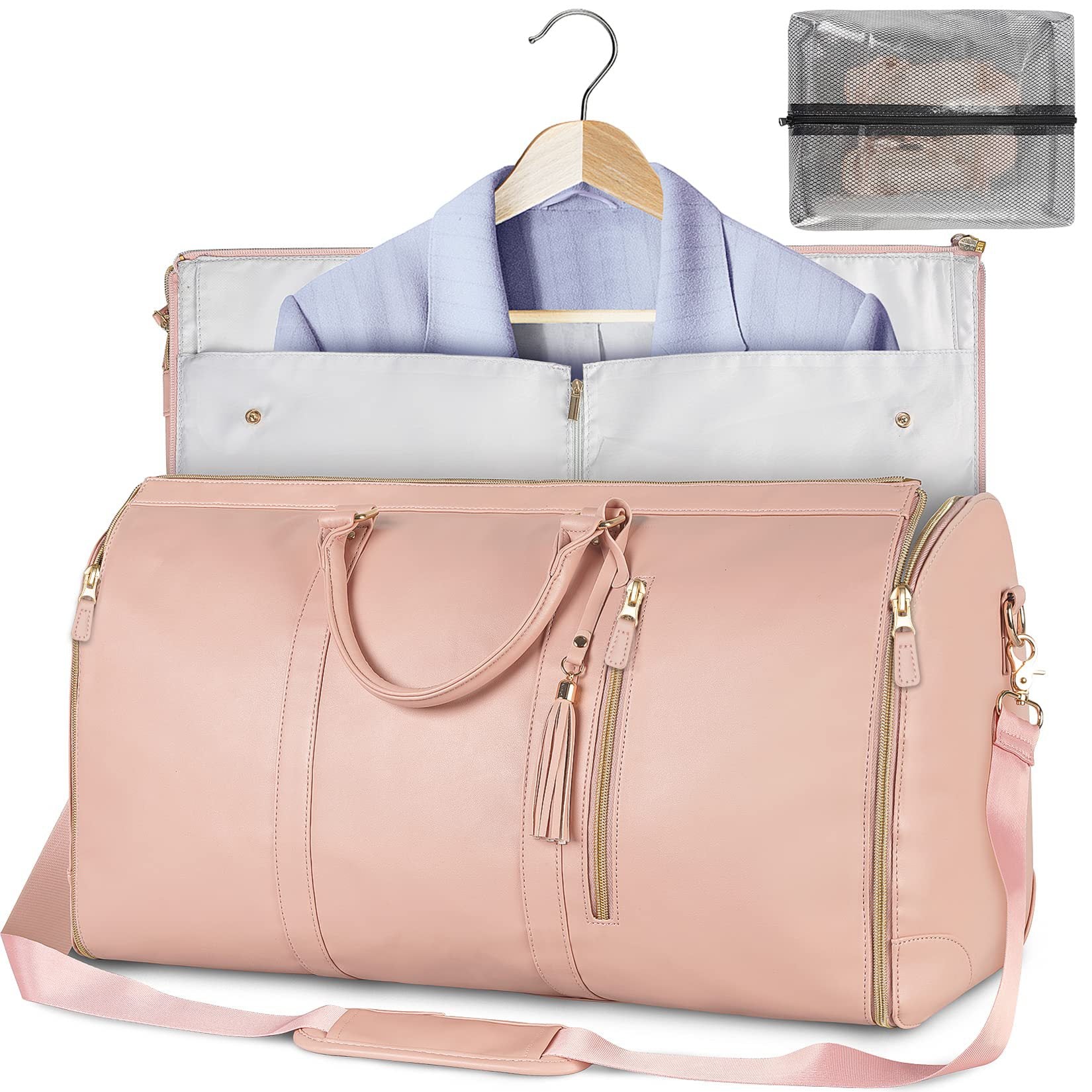 Large Capacity Women’s Travel Duffle Bag – Waterproof Folding Suit & Clothes Tote with Dry/Wet Separation - Glowify