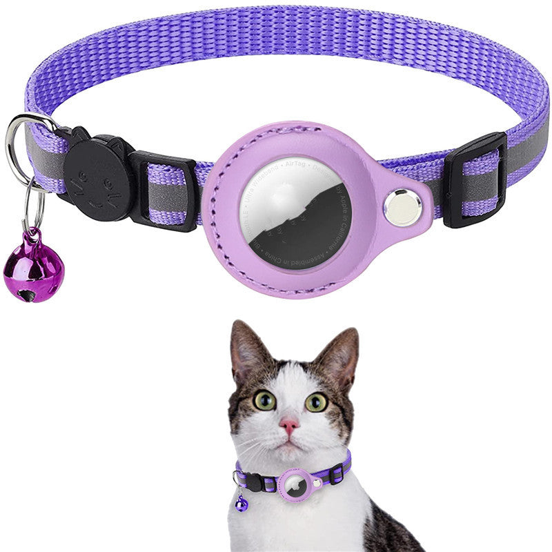 Reflective Waterproof Airtag Collar with Holder – Nylon Protective Air Tag Case for Dogs & Cats - Glowify