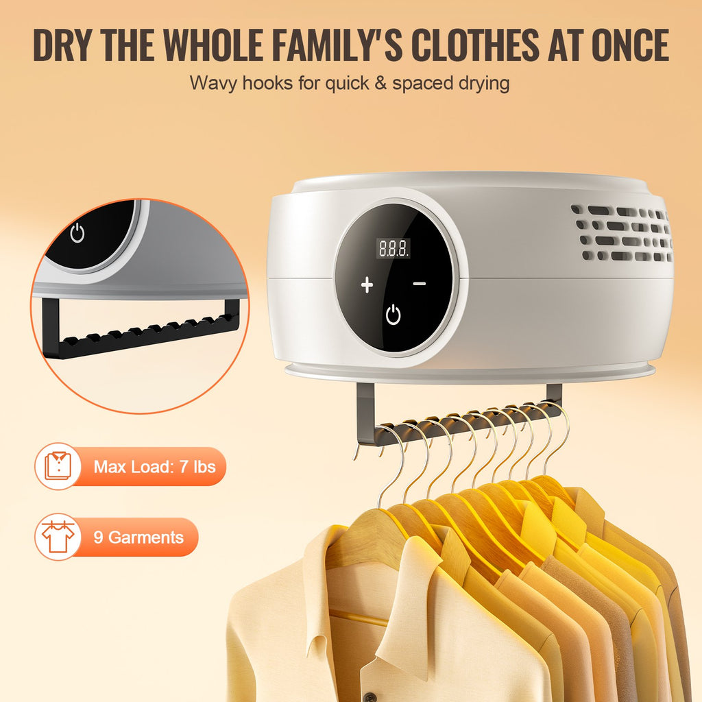 Portable Electric Clothes Dryer – Fast PTC Heating for Travel & Small Spaces